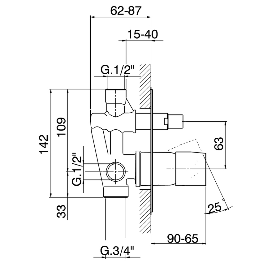 Flaminia FL2081 FOLD Miscelatore Monocomando Ad Incasso Per Vasca