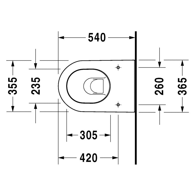 Duravit Darling New Vaso Sospeso A Cacciata Senza Sedile