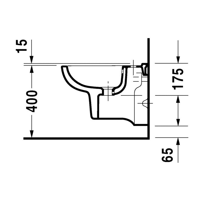 Duravit D Code Bidet Sospeso Compact Monoforo Con