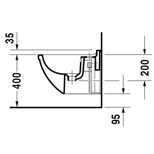 Duravit 2281150000 STARCK 3 Bidet Sospeso Compact Monoforo Con