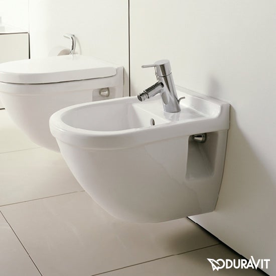 Duravit D-Code Bidet Sospeso Monoforo – Bianco Lucido, Con Troppopieno E Foro Rubinetto, 355x545x350 Mm