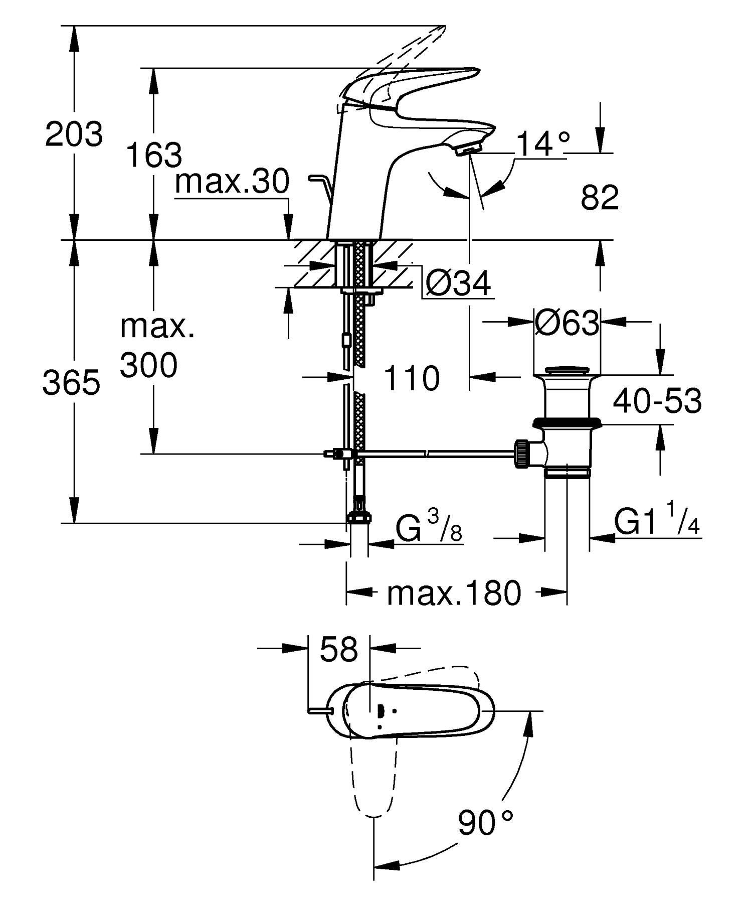 Grohe ESSENCE NEW - Miscelatore Monocomando Per Lavabo Taglia L Supersteel 32628dc1 82122232