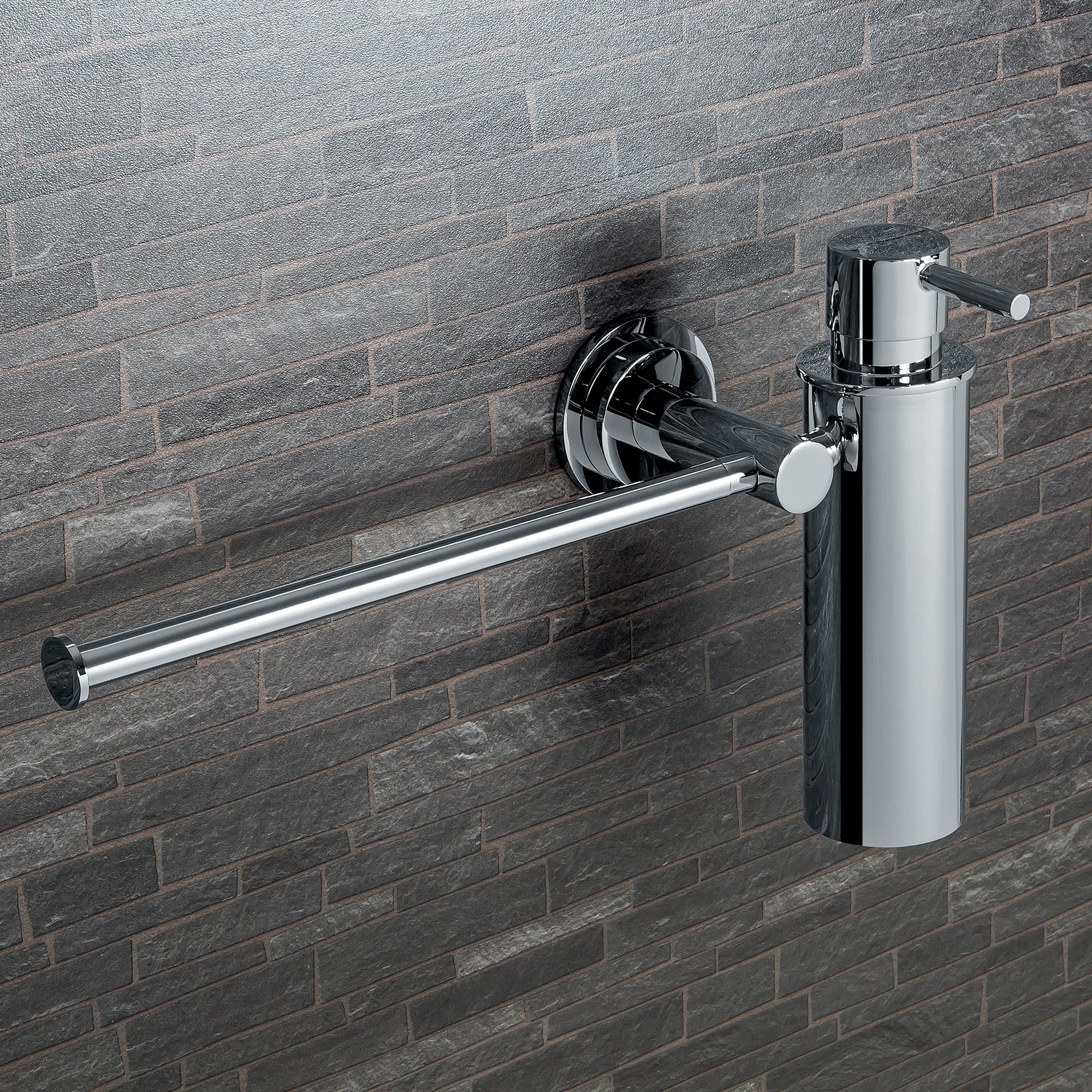 Athyior Porta Asciugamani Bagno da Parete Acciaio Inox - 40 cm Bagno Porta Salviette nero opaco per Bagno Lavello Gabinetto Cucina (braccio singolo