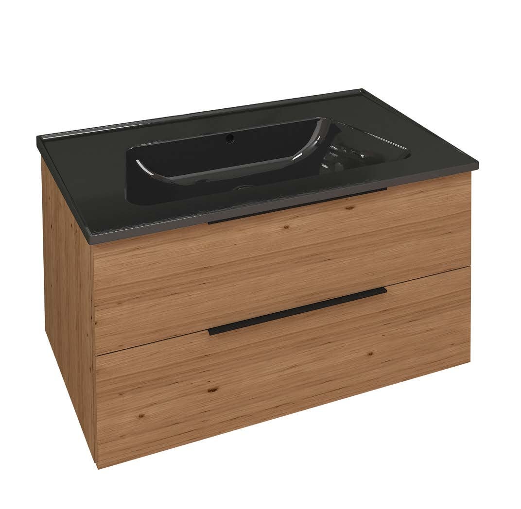 Flaminia BBX815ARL BOX base portaconsolle sospesa 2 cassetti, L.85 P.50  H.50 cm, per consolle Bloom 85, finitura ok arly