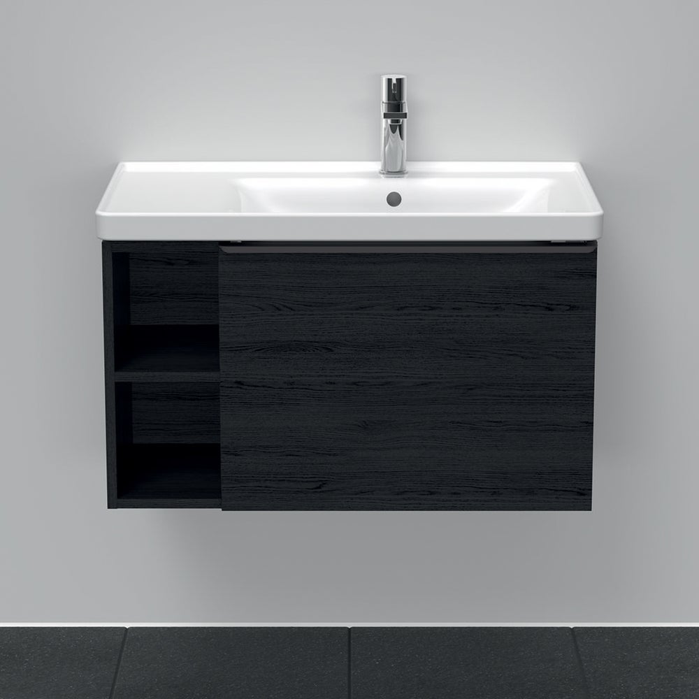 Schildmeyer 147630 Wido Mobile Sottolavabo Stile Rustico 60x65x35 Cm - Rovere E Bianco Con Anta E Vani Aperti, Prodotto In Germania