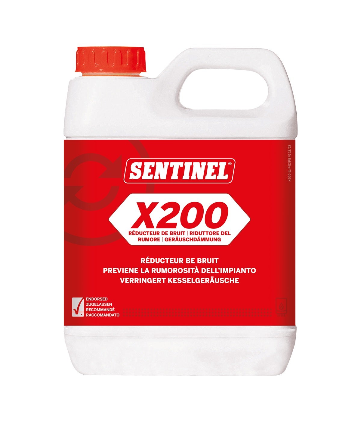 Sentinel X200L-12X1L-EXP X200 Riduttore del rumore, trattamento permanente  per eliminare i rumori della caldaia, 1 litro