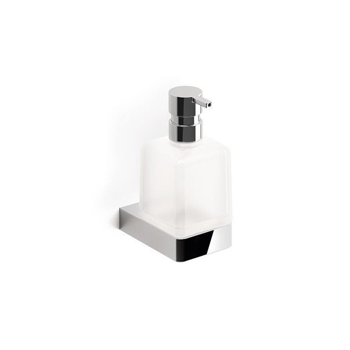 Portasapone A Parete Lea In Ottone E Vetro Satinato, 16x11x7 Cm, Design Minimal E Anticorrosione, Facile Da Montare