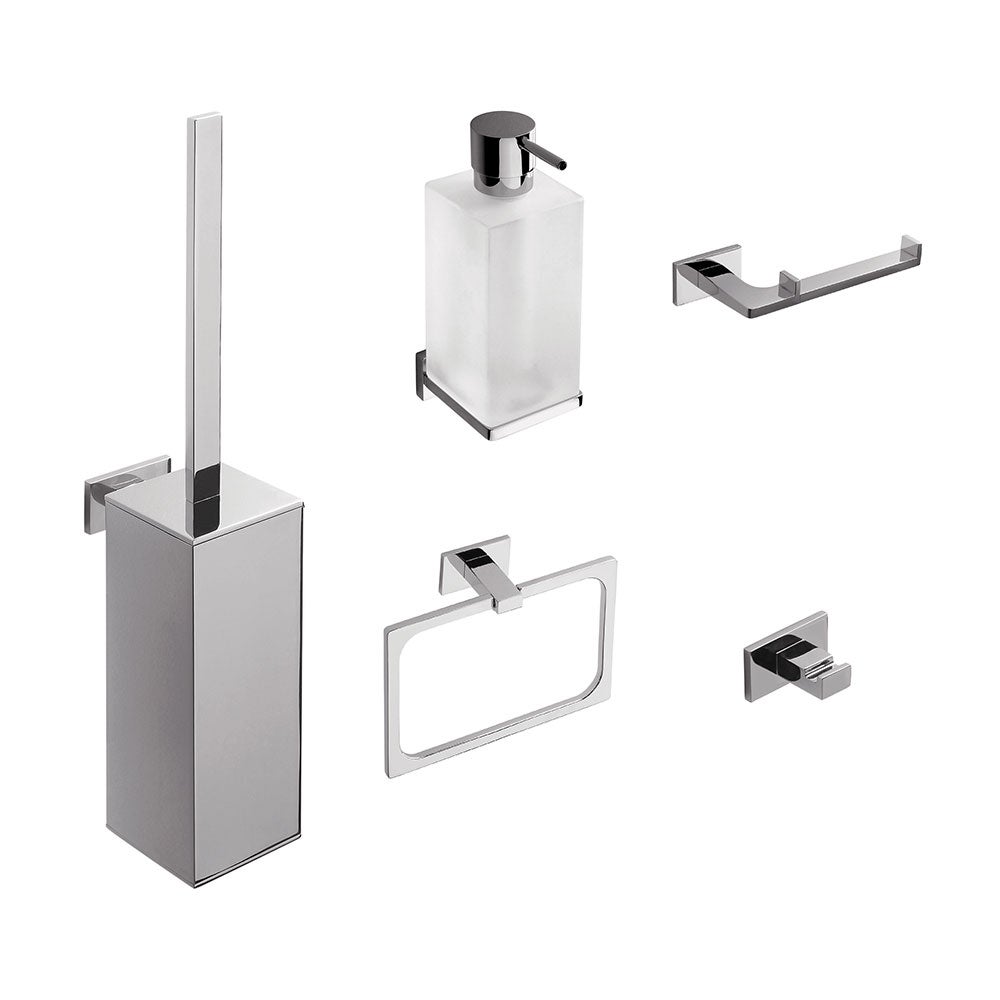 Porta salviette bidet da muro design moderno Diamante con il kit