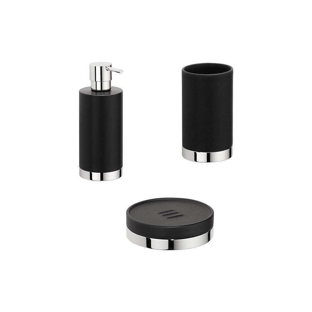 Porta Sapone Cucina Dispenser Sapone Ceramica Nero Opaco | Per Bagno E Cucina - Base Antiscivolo Da 250ml Dispenser Doccia - 5