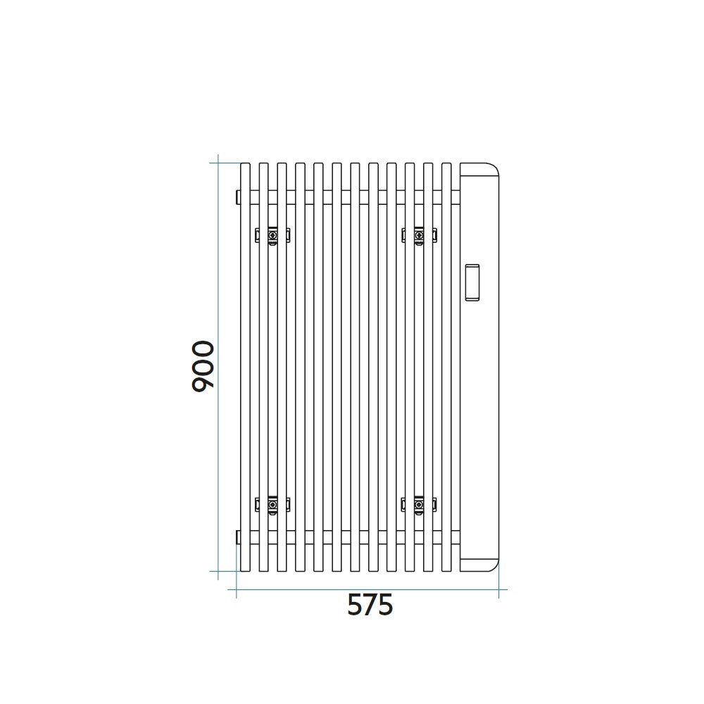 Irsap S2EE041E01IRNNN001 SAX radiatore elettrico H.180 L.41,5 P.8,2 cm,  colore bianco