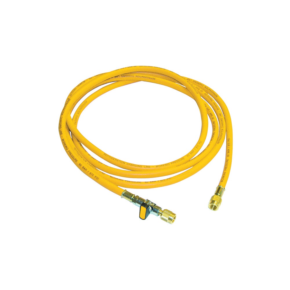 Tecnogas 11450 tubazione flessibile 1/4 SAE x 1/4 SAE, per vuoto di  collegamento tra la pompa e il gruppo manometrico, colore giallo