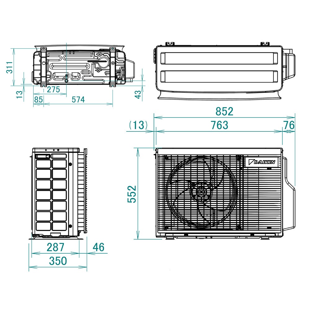 Esterna Daikin 2MXM40A9 MXM R32 Unità esterna multisplit per 2 unità interne 4 ...