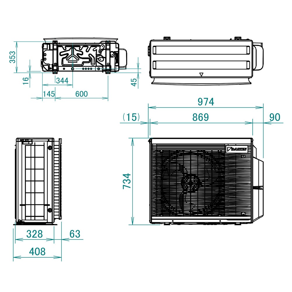 daikin 4mxm80a9 mxm r32 unità esterna multisplit per 4 unità interne 7