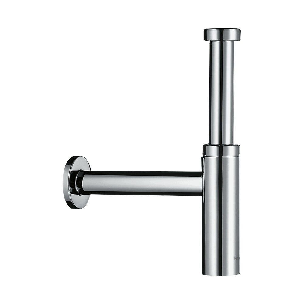 Geberit 152.860.11.1 sifone curvo per lavabo, chiudibile, con valvola di  ritegno, scarico orizzontale colore bianco