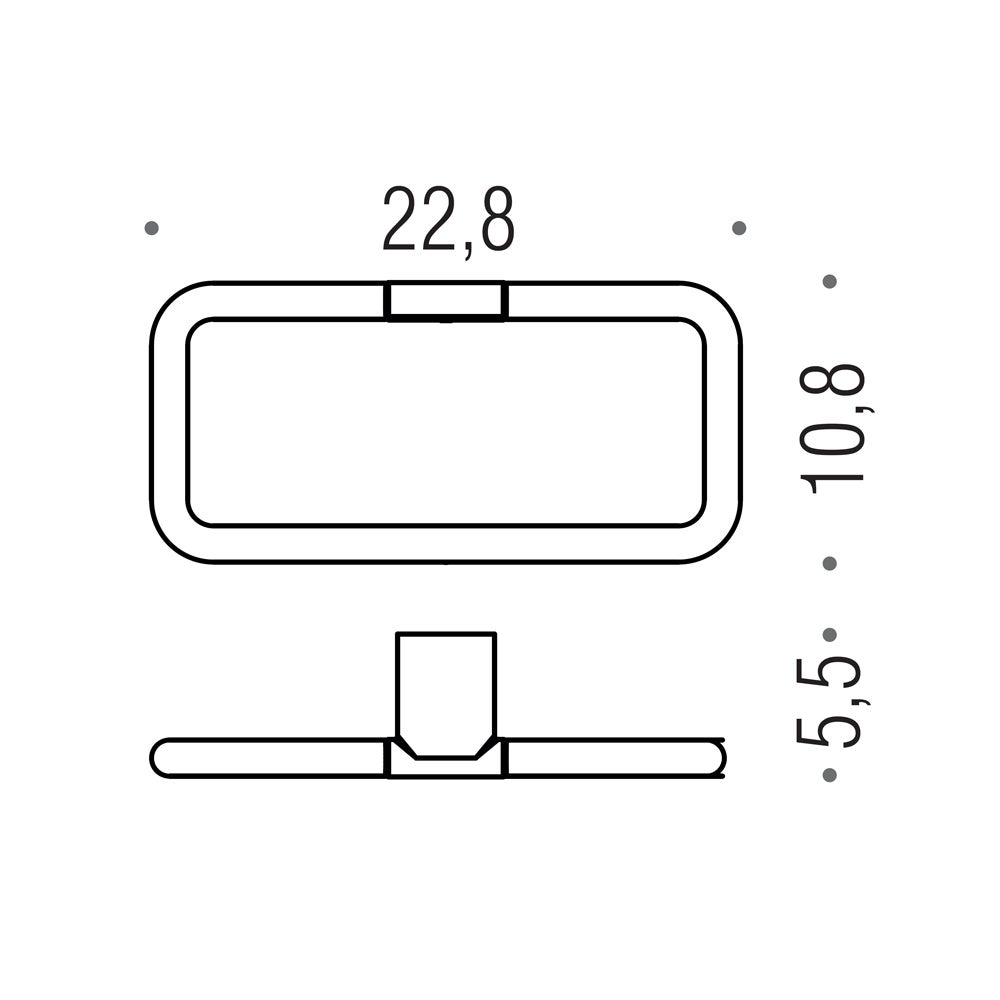 Colombo Over B7011 porta asciugamani ad anello 60 cm adesivo in acciaio  Inox Satinato