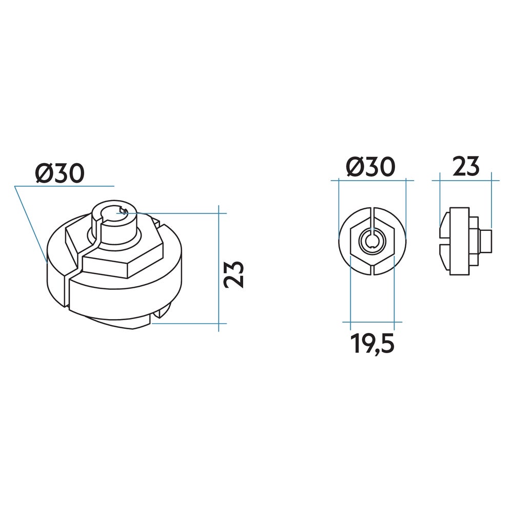 2 Adattatori Per Valvola Termosifone In Acciaio Inox - M30 X 1.5, Compatibili RA RAV RAVL