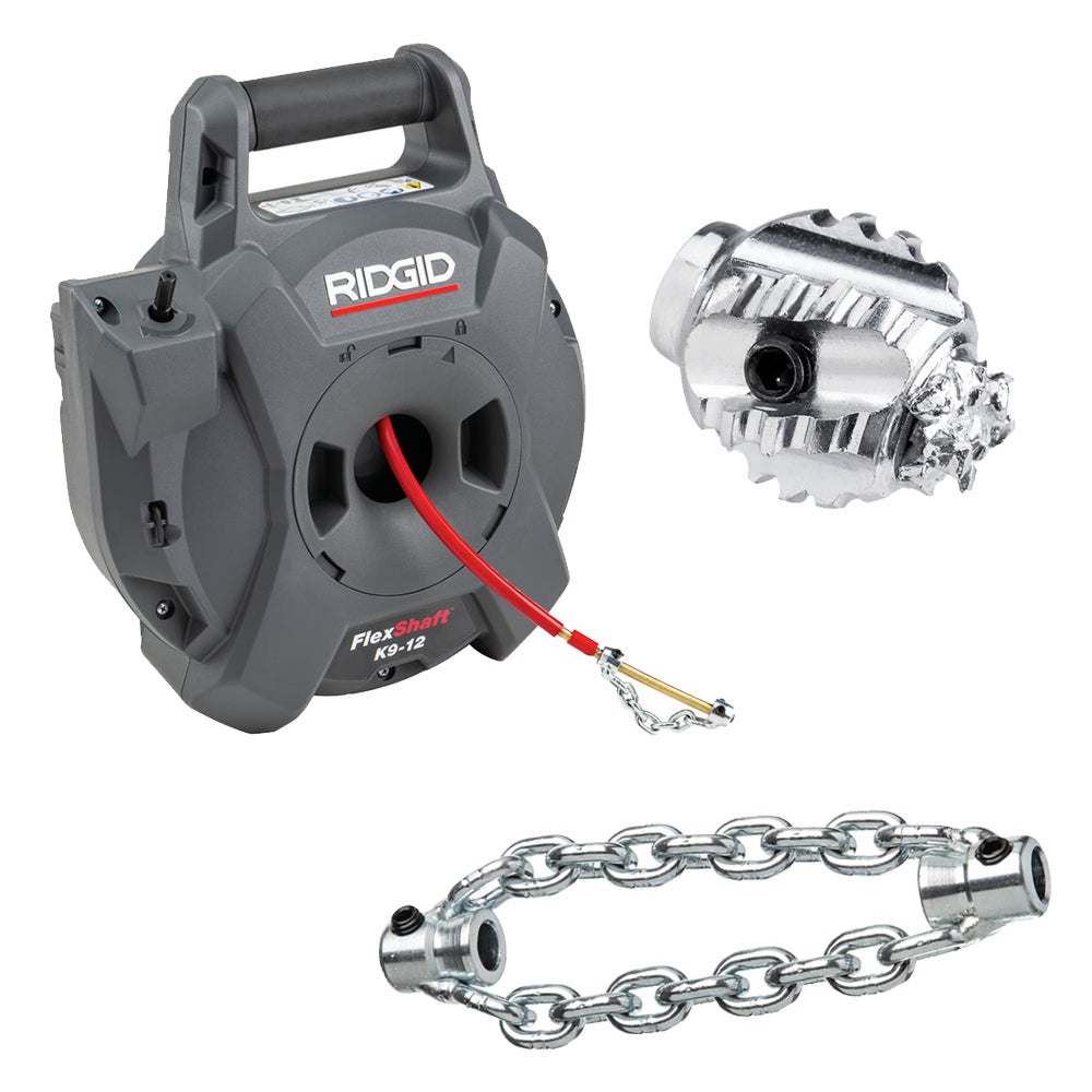 Ridgid Kit composto da FlexShaft K912 stasatrice per pulizia da parete
