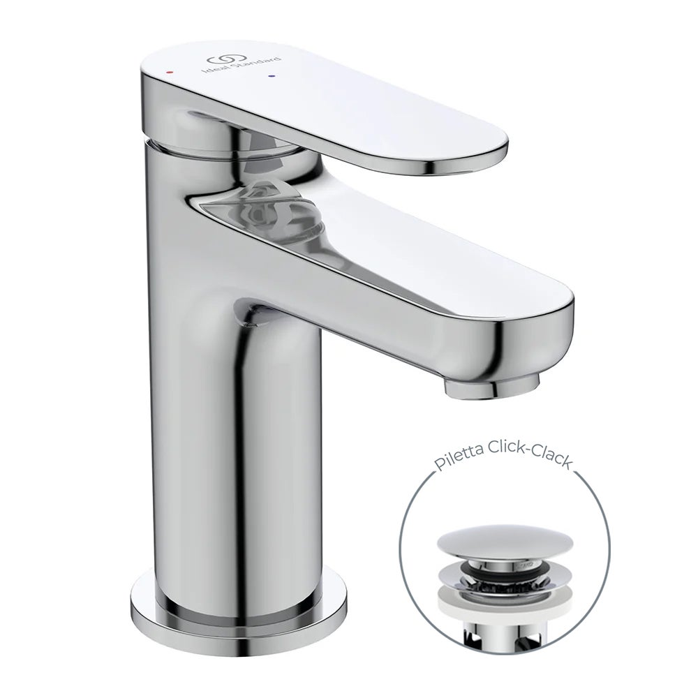 Miscelatore Monocomando Per Lavabo Ideal Standard Alpha - Cromato, Risparmio Idrico, Limitatore Temperatura, Facile Installazione