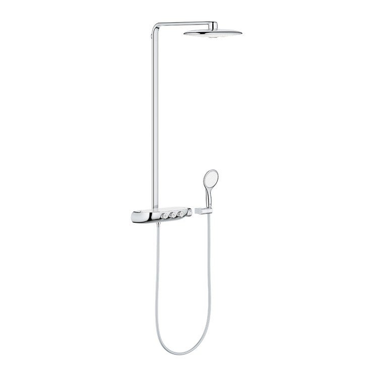 Saliscendi Doccia Con Soffione Grohe.Grohe 26250ls0 Rainshower System Smartcontrol 360 Duo Sistema Doccia Con Miscelatore Termostatico Finitura Moon White Prezzi E Offerte Su Tavolla Com