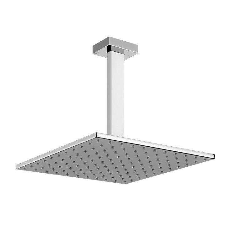 Gessi 31255#149 MIMI soffione doccia con braccio da soffitto altezza 270 mm  snodato con attacco da 1/2 e anticalcare finitura finox