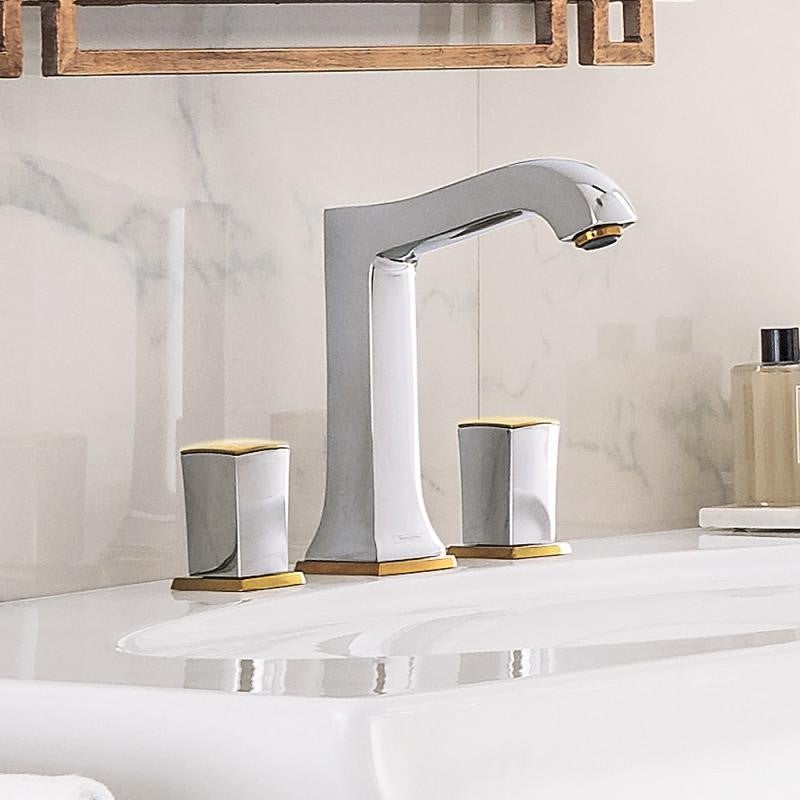 Hansgrohe Vernis Shape Rubinetto Lavabo 3 Fori Con Saltarello – Cromo, Miscelatore A 2 Maniglie, ComfortZone 150 - 5