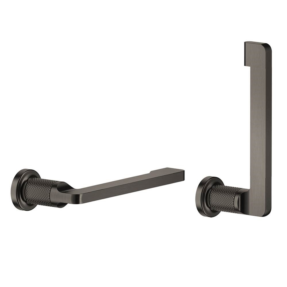 Gessi 58455#707 INCISO ACCESSORI porta rotolo a parete orizzontale o  verticale, finitura black metal brushed PVD