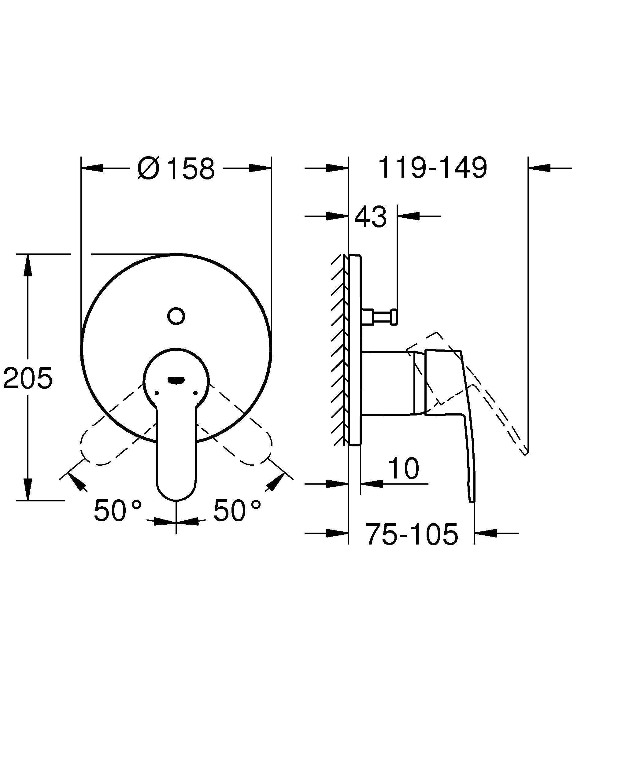 Grohe 24052002 EUROSTYLE COSMOPOLITAN miscelatore monocomando a due vie ...