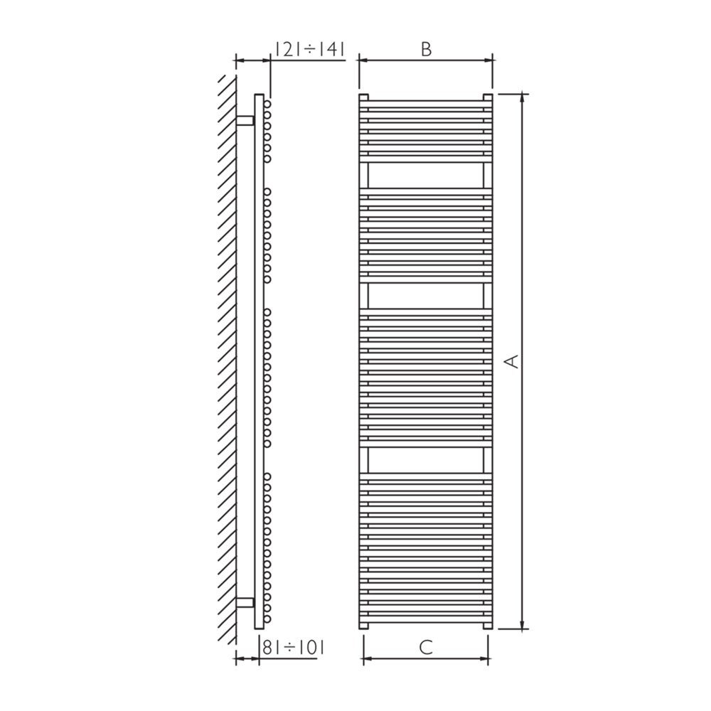 Scaldasalviette Elettrico H Tab Hom