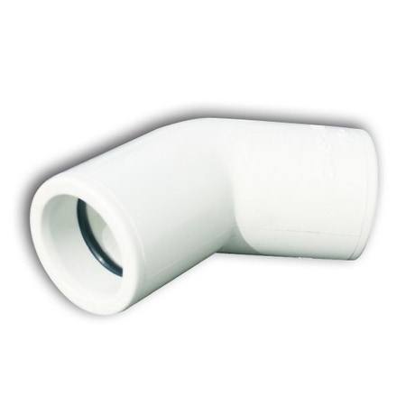 Immagine di Tecnosystemi curva ad angolo 45° - TCR-21, colore bianco 11126310