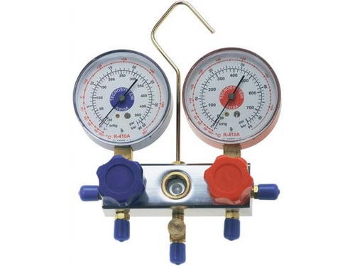 Immagine di Tecnosystemi gruppo manometrico a secco, a 2 vie per R410A e Ø 80 mm 11131002