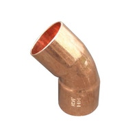 Immagine di Tecnosystemi curva in rame 45ø femmina-femmina Ø 7/8" (22,22mm) 11110632