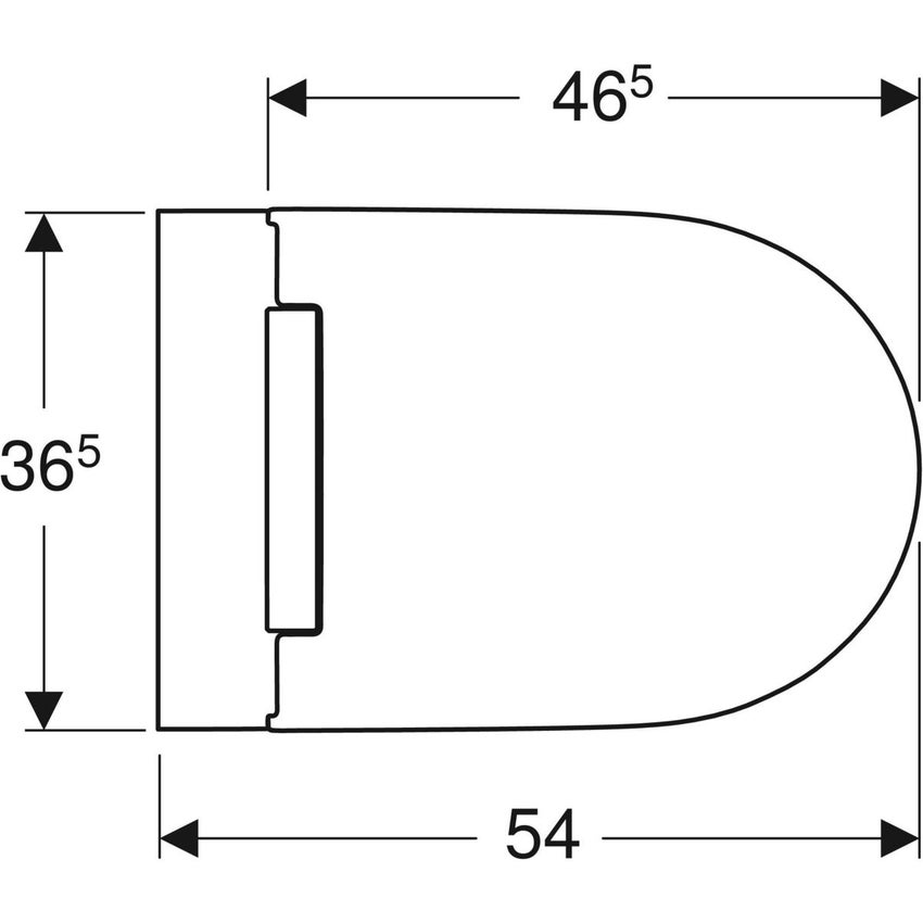 Immagine di Geberit ONE vaso sospeso a cacciata, fissaggio nascosto, con sedile e cerniere colore bianco, TurboFlush, colore bianco finitura lucido 500.201.01.1
