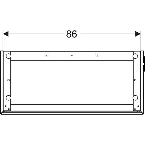 Immagine di Geberit ONE mobile per lavabo L.90 cm, con due cassetti, finiture noce canaletto 500.385.00.1