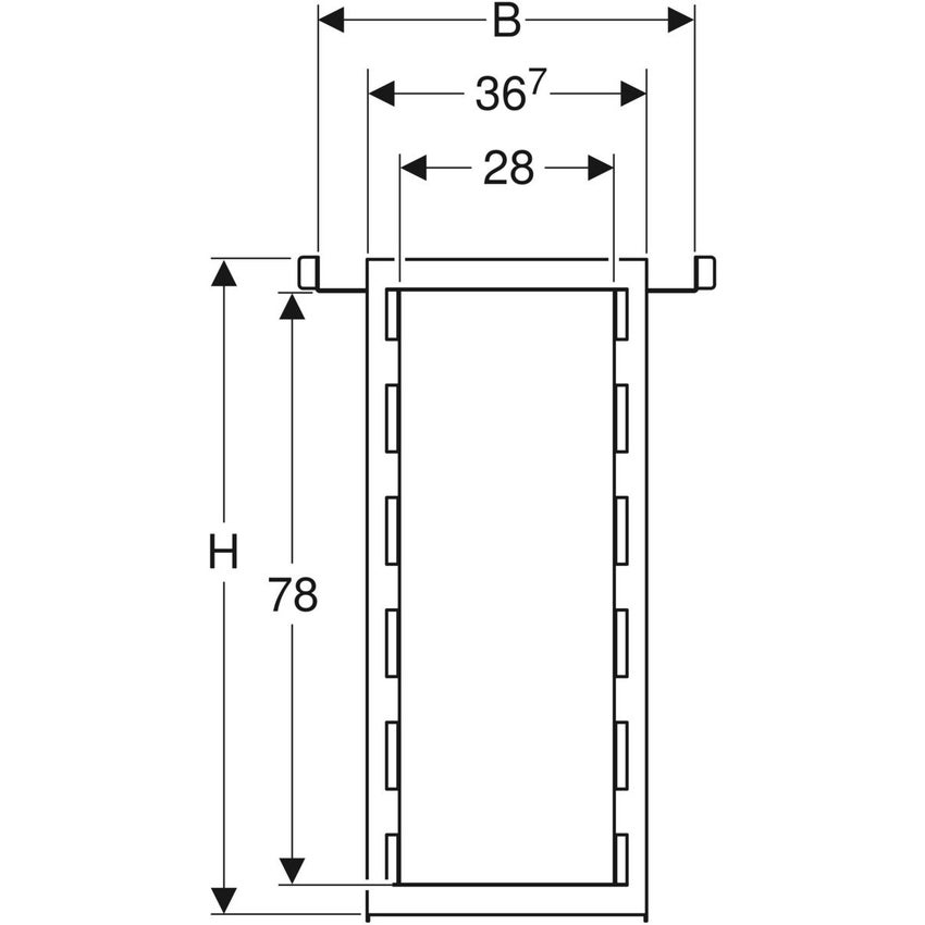 Immagine di Geberit DUOFIX modulo d'installazione per nicchia portaoggetti con ripiani 111.590.00.1