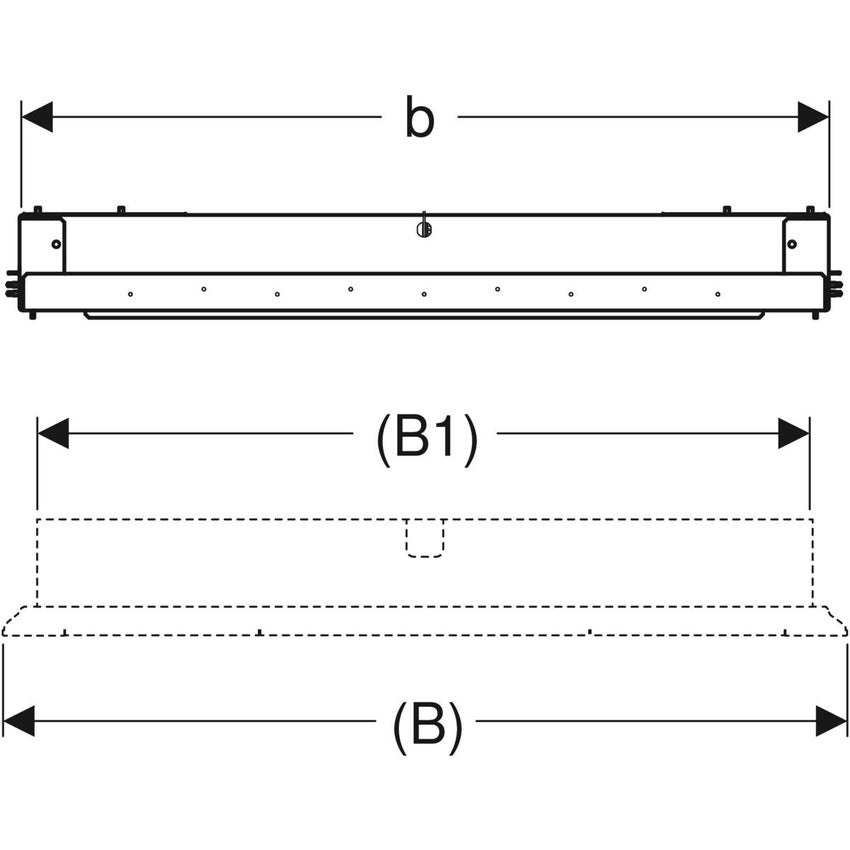 Immagine di Geberit DUOFIX telaio di supporto 75cm per montaggio mobile specchio Geberit ONE 111.051.00.1
