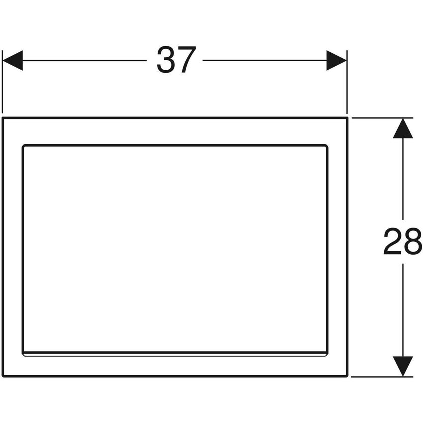 Immagine di Geberit DUOFIX cornice di copertura per lavabo Geberit ONE design sospeso, finiture acciaio inox spazzolato 115.425.FW.1