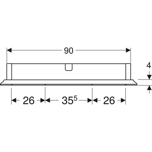 Immagine di Geberit ONE mobile specchio con illuminazione a tre ante, 90 cm, finiture corpo alluminio spazzolato, con ante dotate di specchi interni ed esterni 500.485.00.1