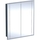 Geberit ONE Mobile specchio con illuminazione a due ante, 75 cm, finiture corpo alluminio spazzolato, con ante dotate di specchi interni ed esterni 500.493.00.1