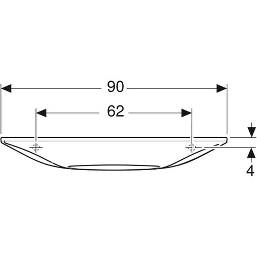 Immagine di Geberit ONE lavabo sospeso L.120 cm, scarico orizzontale, profondità ridotta, colore bianco con cover piletta colore bianco finitura lucido 500.392.01.3