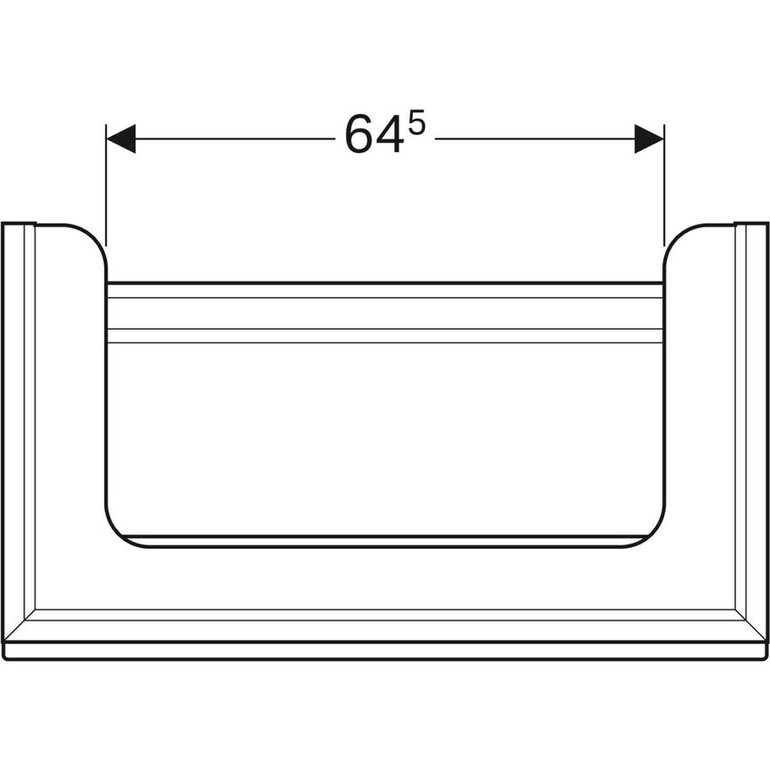 Immagine di Geberit CITTERIO mobile sottolavabo sospeso L.90 cm, con un cassetto, corpo finitura rovere beige e cassetti colore grigio tortora finitura vetro lucido 500.559.JI.1