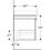 Immagine di Geberit CITTERIO mobile sottolavabo sospeso L.90 cm, con un cassetto, corpo finitura rovere beige e cassetti colore grigio tortora finitura vetro lucido 500.559.JI.1