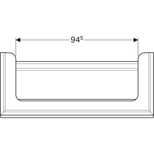 Immagine di Geberit CITTERIO mobile sottolavabo sospeso L.120 cm, con un cassetto, corpo finitura rovere beige e cassetti colore grigio tortora finitura vetro lucido 500.566.JI.1