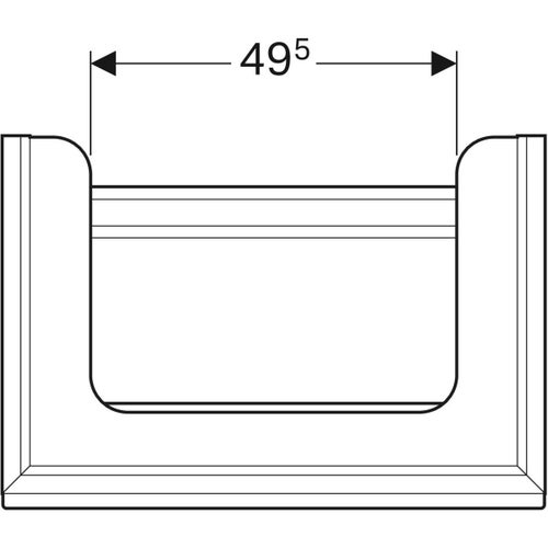Immagine di Geberit CITTERIO mobile sottolavabo sospeso L.75 cm, con un cassetto, corpo finitura rovere marrone fumè e cassetti nero finitura vetro lucido 500.557.JJ.1