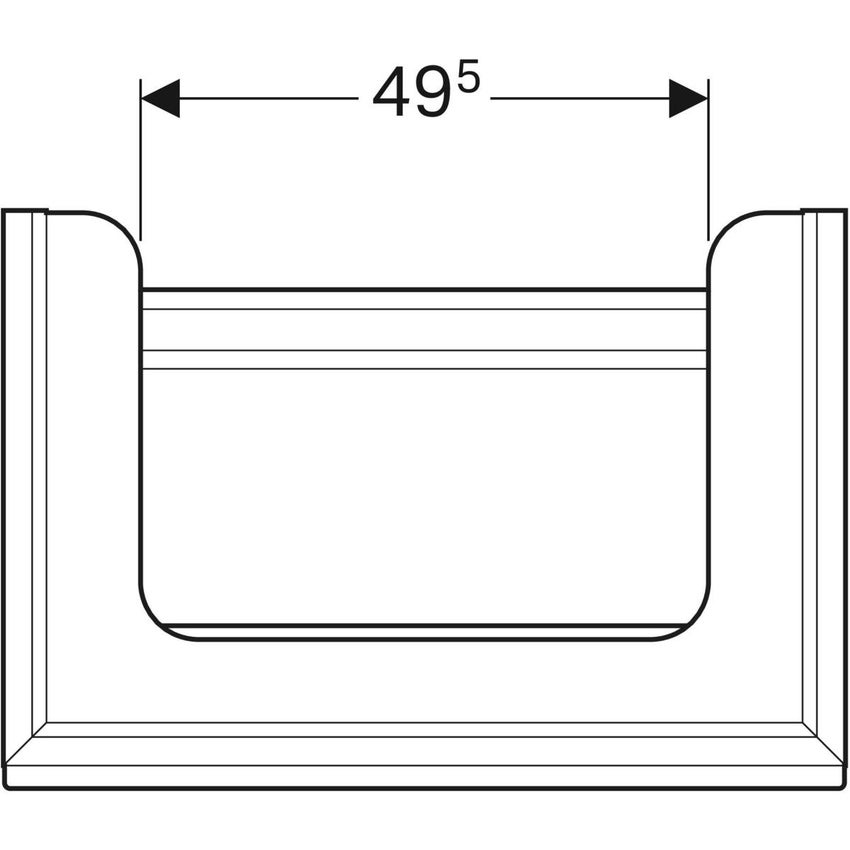 Immagine di Geberit CITTERIO mobile sottolavabo sospeso L.75 cm, con un cassetto, corpo finitura rovere marrone fumè e cassetti nero finitura vetro lucido 500.557.JJ.1