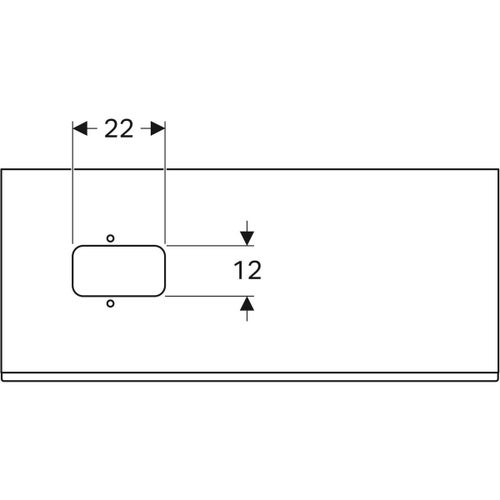 Immagine di Geberit CITTERIO mobile sospeso L.120 cm, con un cassetto, corpo finitura rovere beige e cassetti colore grigio tortora finitura vetro lucido 500.561.JI.1