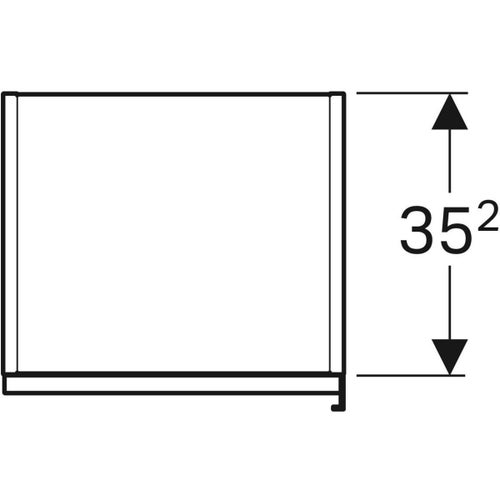 Immagine di Geberit CITTERIO mobile verticale sospeso H.160 cm, con anta reversibile in vetro, corpo finitura rovere marrone fumè e ante colore nero finitura vetro lucido 500.554.JJ.1