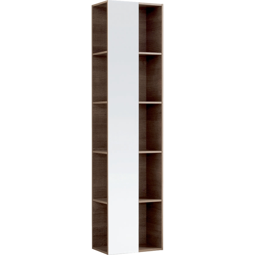 Immagine di Geberit CITTERIO mobile verticale a colonna H.160 cm, reversibile, con specchio, finitura rovere marrone fumè 500.569.JJ.1