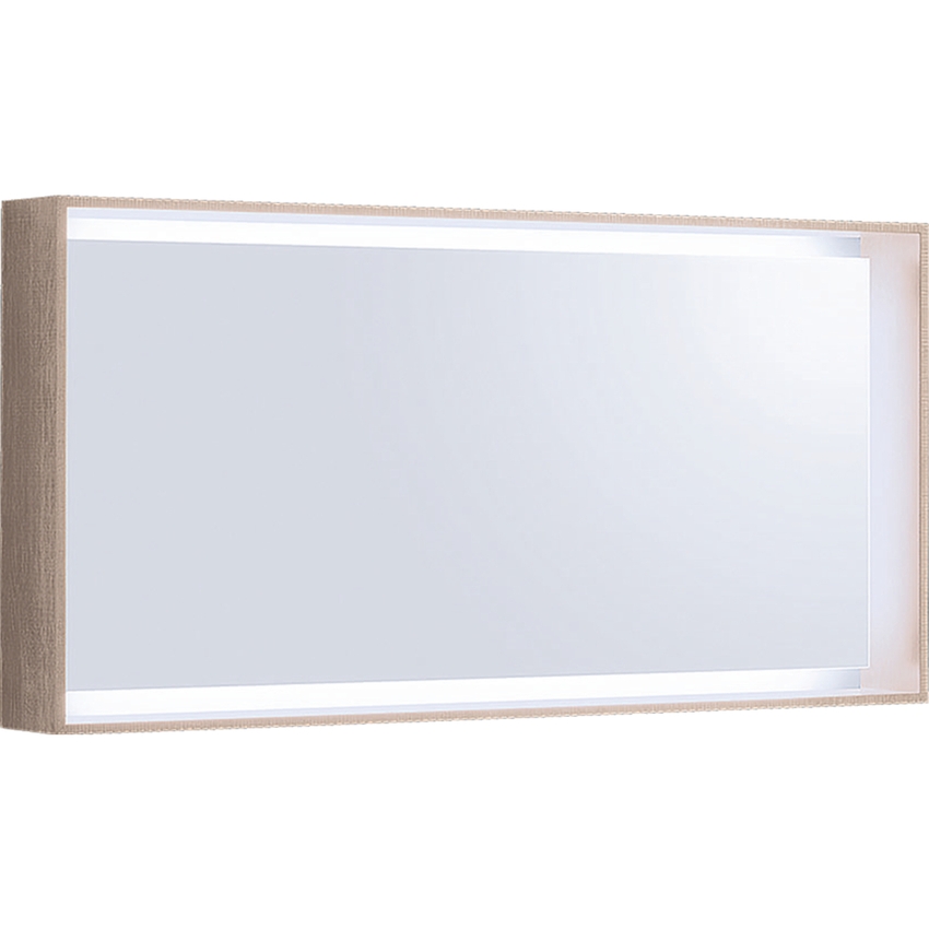 Immagine di Geberit CITTERIO specchio L.120 cm, verticale o orizzontale, finitura rovere beige 500.570.JI.1
