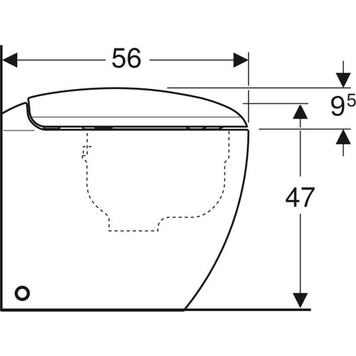 Immagine di Geberit CITTERIO set sanitari a pavimento, vaso a cacciata, senza brida, con sedile a chiusura ammortizzata, bidet monoforo con troppopieno, colore bianco finitura lucido 500.823.00.1-500.538.01.1