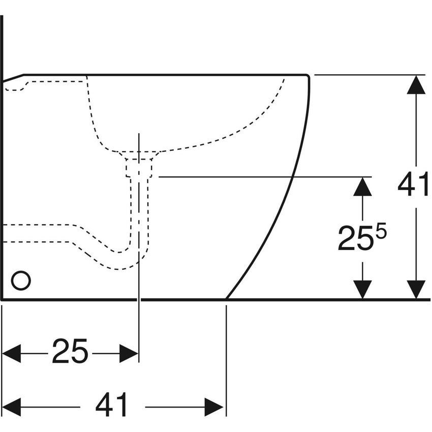Immagine di Geberit CITTERIO set sanitari a pavimento, vaso a cacciata, senza brida, con sedile a chiusura ammortizzata, bidet monoforo con troppopieno, colore bianco finitura lucido 500.823.00.1-500.538.01.1